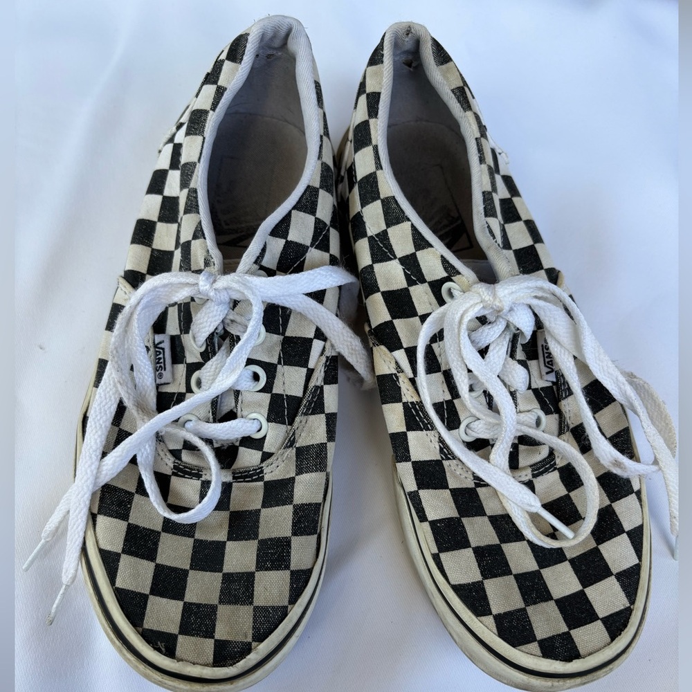 Vans Black and White Checkerboard Shoes